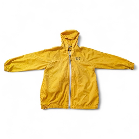 Gap Kids Boys Windbreaker Lightweight Yellow Hooded Zip Up Jacket Sz M Outdoors - Picture 2 of 6